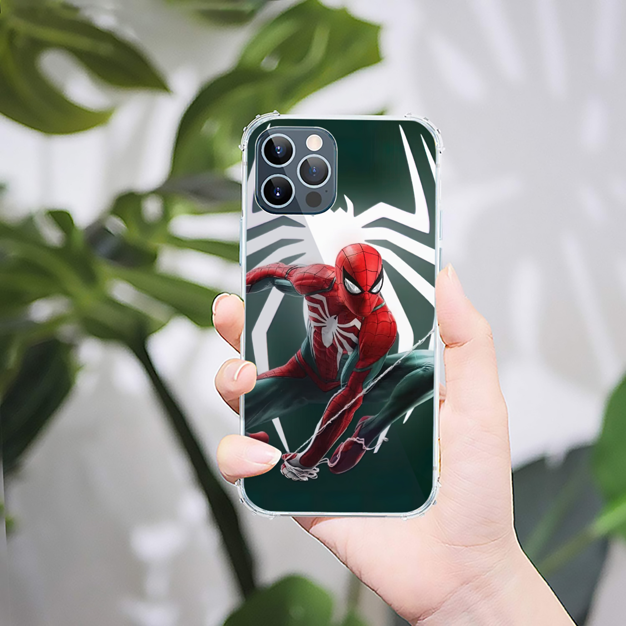 （画像用） Spider Man スパイダーマン 【iPhone 12シリーズ対応】透明スマホケース（クリアソフトケース）